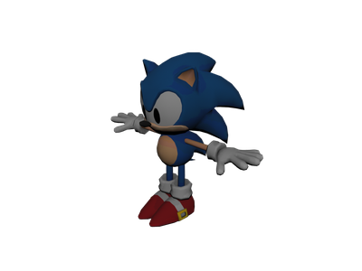 classic sonic 3d render : r/SonicTheHedgehog