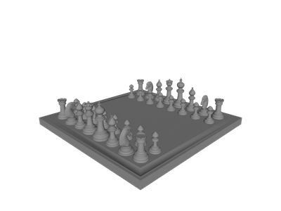 Chess Table Free 3D Model - .blend - Free3D