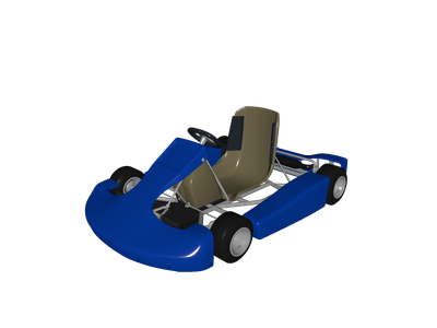 Kart à pédale bleue gréé modèle 3D $89 - .max - Free3D