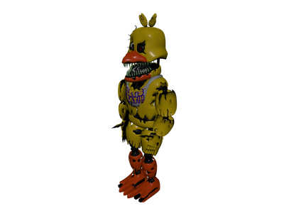 Download Modelwithered Chica - Fnaf 2 Withered Chica Jumpscare PNG