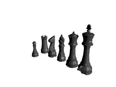 3d Model Of A Chess Board On A Black Background, 3d Render Chess