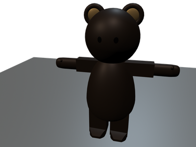 OBJ file BEAR CARTOON BEAR 3d model animated for blender-fbx-unity