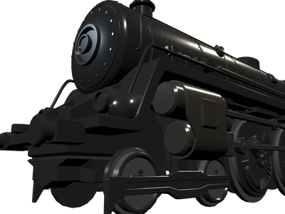 free lady train 3d model