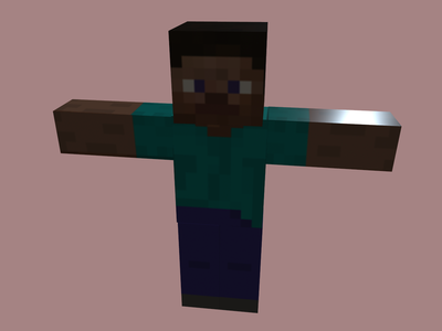 3D model Minecraft Steve VR / AR / low-poly