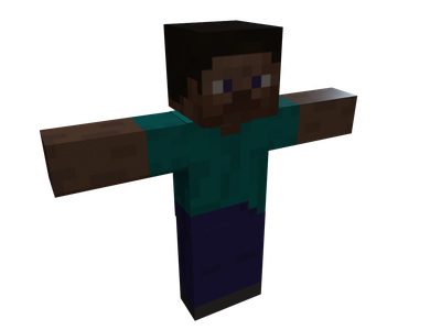 3D model Minecraft Steve VR / AR / low-poly