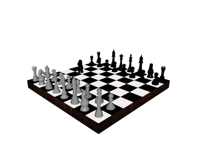 Playing Wooden Chess - Free 3D Model by Namora2003