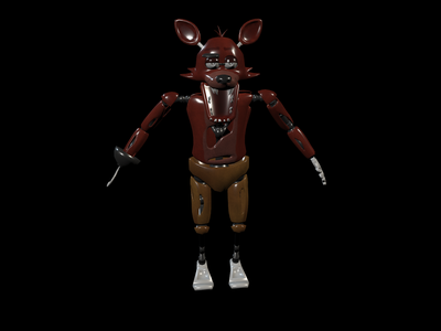 3D model Foxy The Pirate - FNAF Low-poly 3D model VR / AR / low