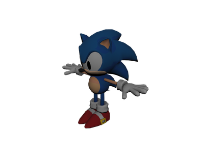 Classic Sonic the hedgehog, 3D models download