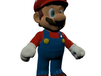 Super Mario free 3d model - download obj file