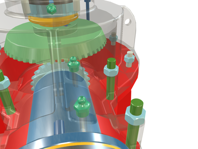 3D Model of the gear assembly