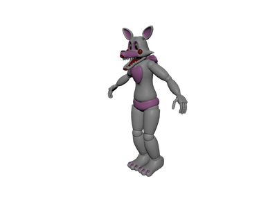 3D model Foxy The Pirate - FNAF Low-poly 3D model VR / AR / low